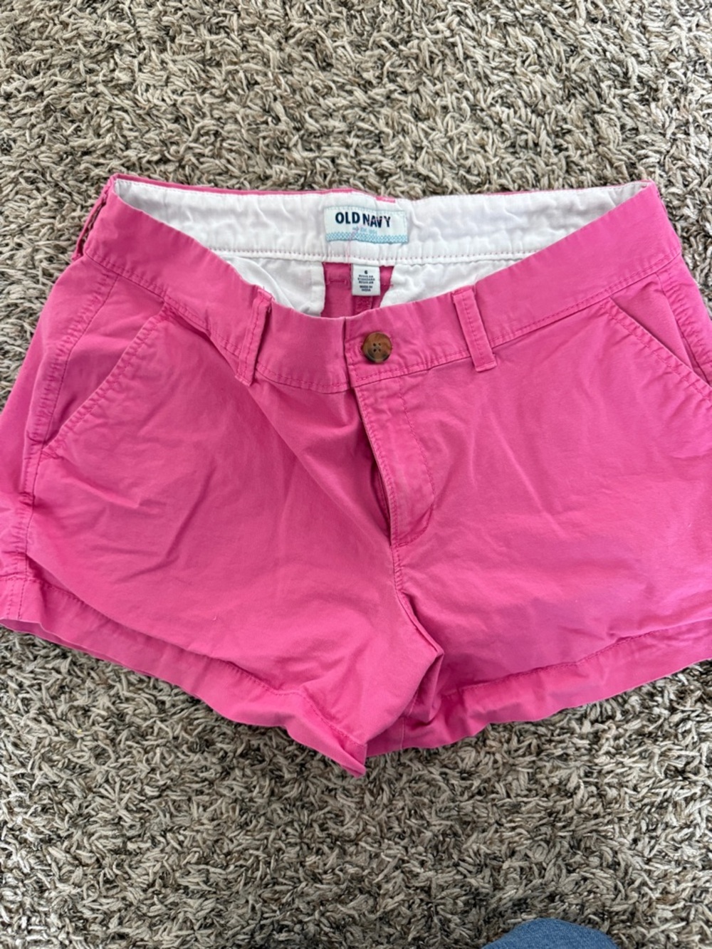 Old Navy Bright Pink Cotton Chino Bermuda Shorts